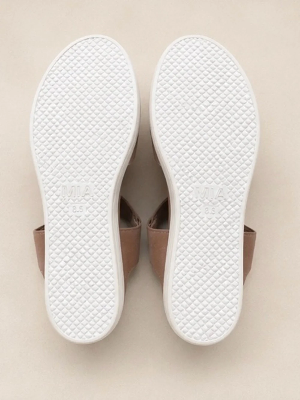 MIA Women's Taupe Neutral Sandals